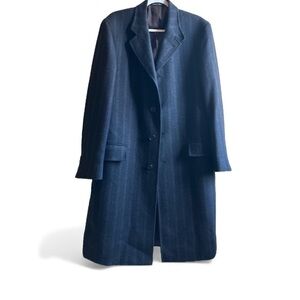 Façonnable Men’s Wool Cashmere Car Coat Made in Italy Size M Quiet Luxury